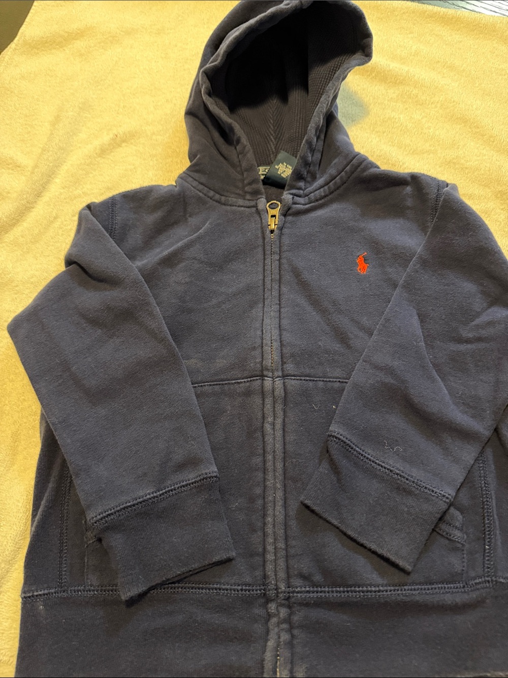 Polo by Ralph Lauren Navy Zip Hoodie with Red Pony